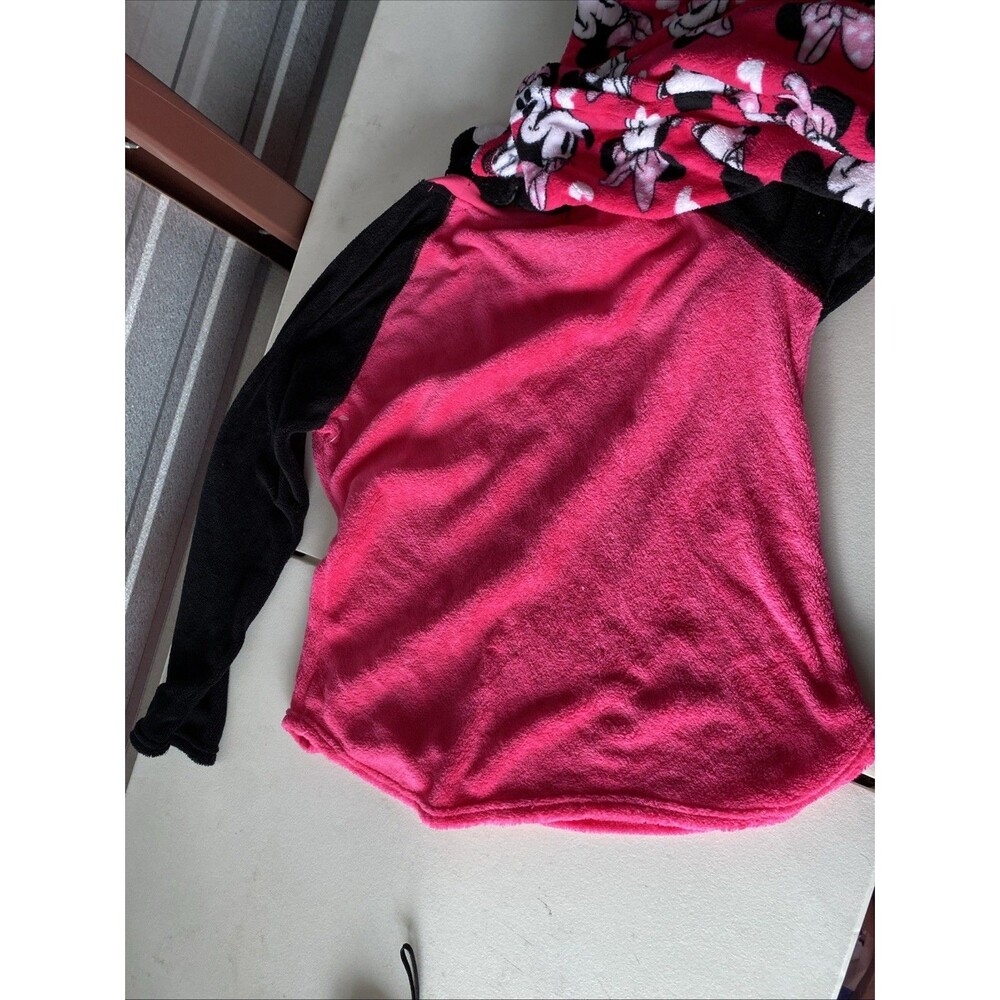 Disney Minnie Mouse Pink Fleece Pajama Set size medium (8/10) with eye mask - Picture 4 of 4